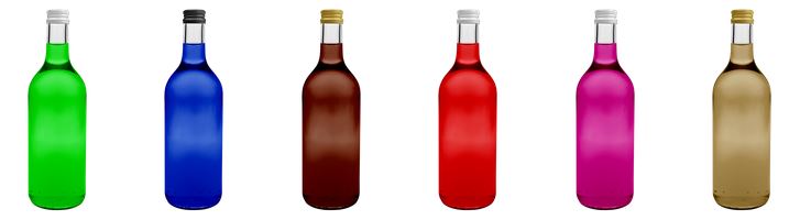 Flessen bottelen ongelabeld