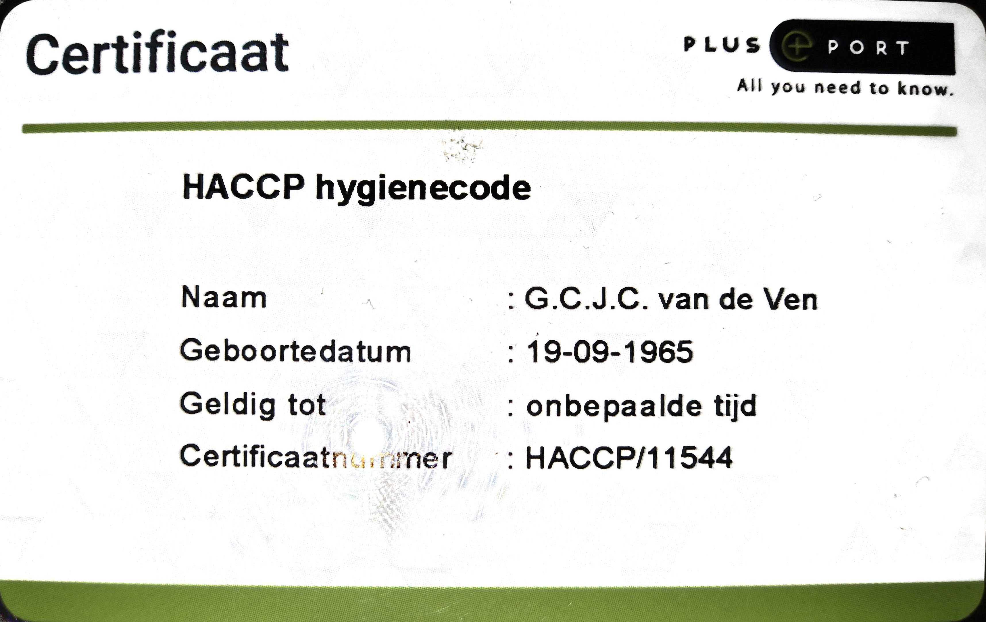 HACCP visual 2